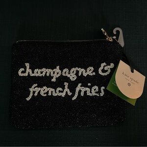 Kate Spade Black and White Beaded Clutch